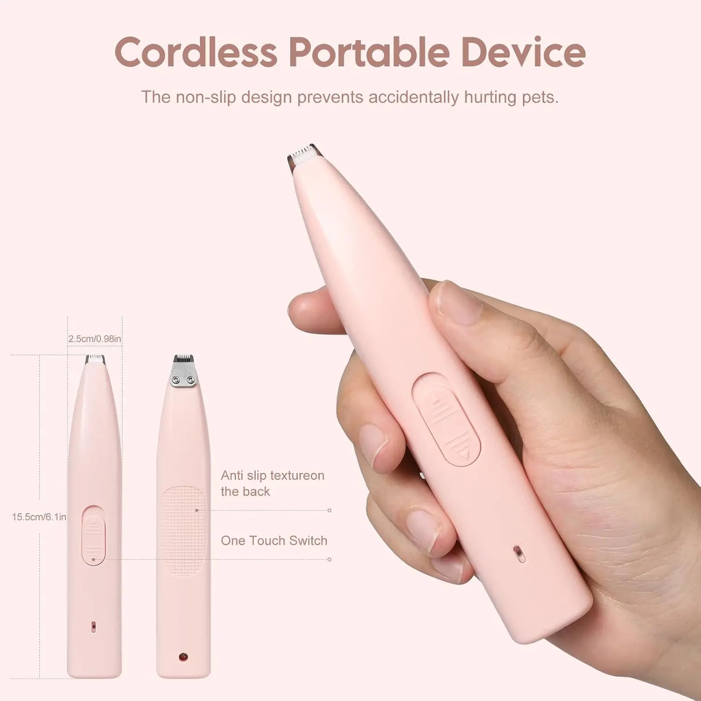 Low Noise Rechargeable Pet Shaver for Cats and Dogs