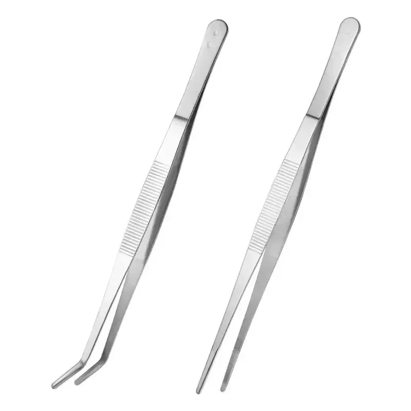 ShengmeiYu Stainless Steel Elbow Tweezers Non Slip Aquarium Forceps