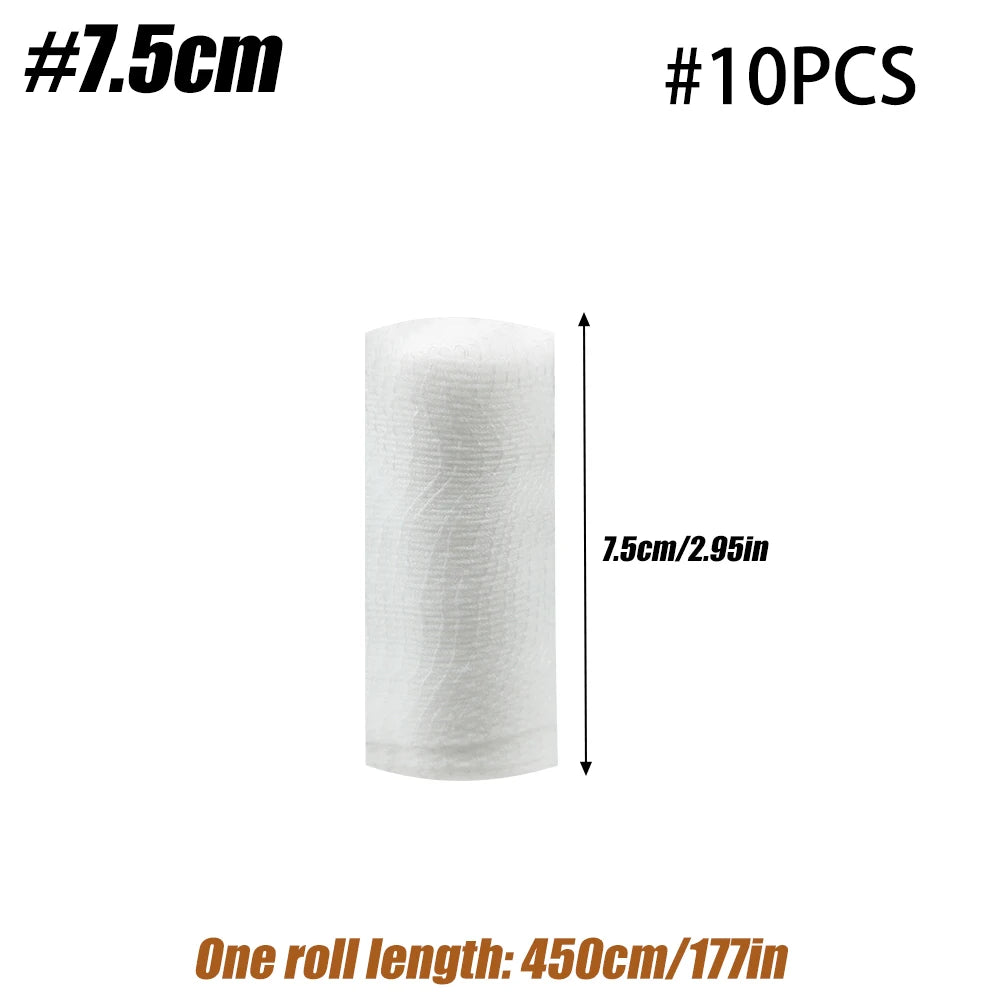 4 Rolls Premium Gauze Rolls ,Stretch Gauze Bandage - Super Soft Woven Stretch Gauze Bandages for Primary Wound Dressing Support