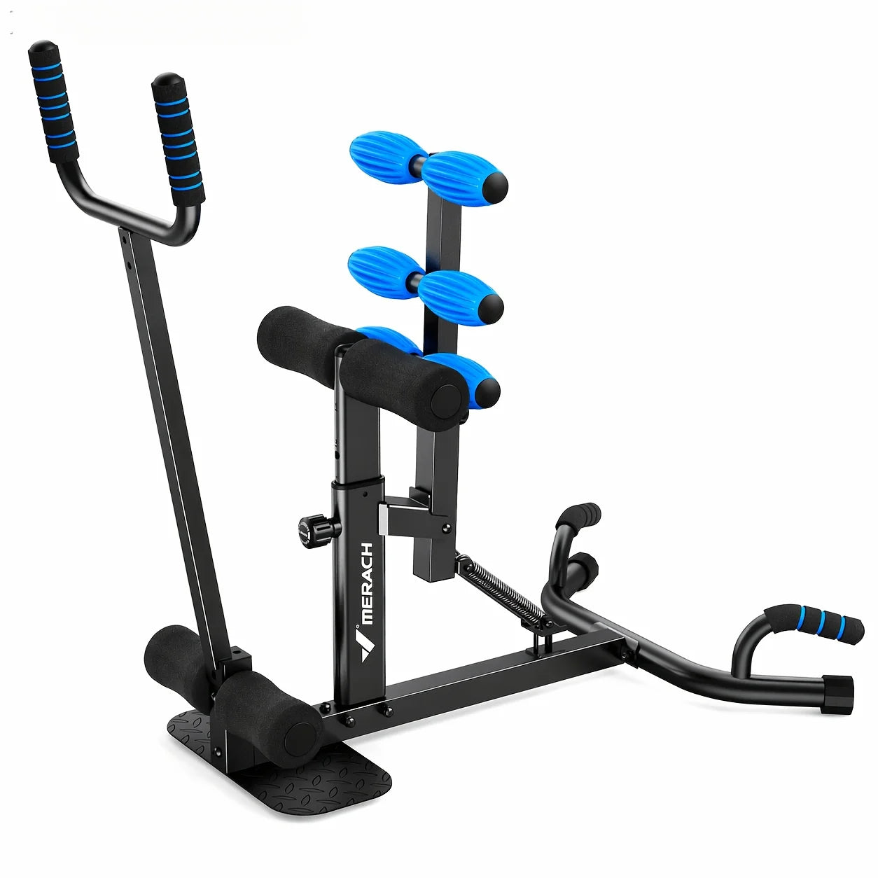 MERACH Deep Squat Machine Designed for Women, an Adjustable Glute Trainer, Perfect for Core Leg Push-Up Workouts at Home. Ideal Leg Training Equipment for Personal Use, a Great Gift for Family, Available in a New Blue And Bla