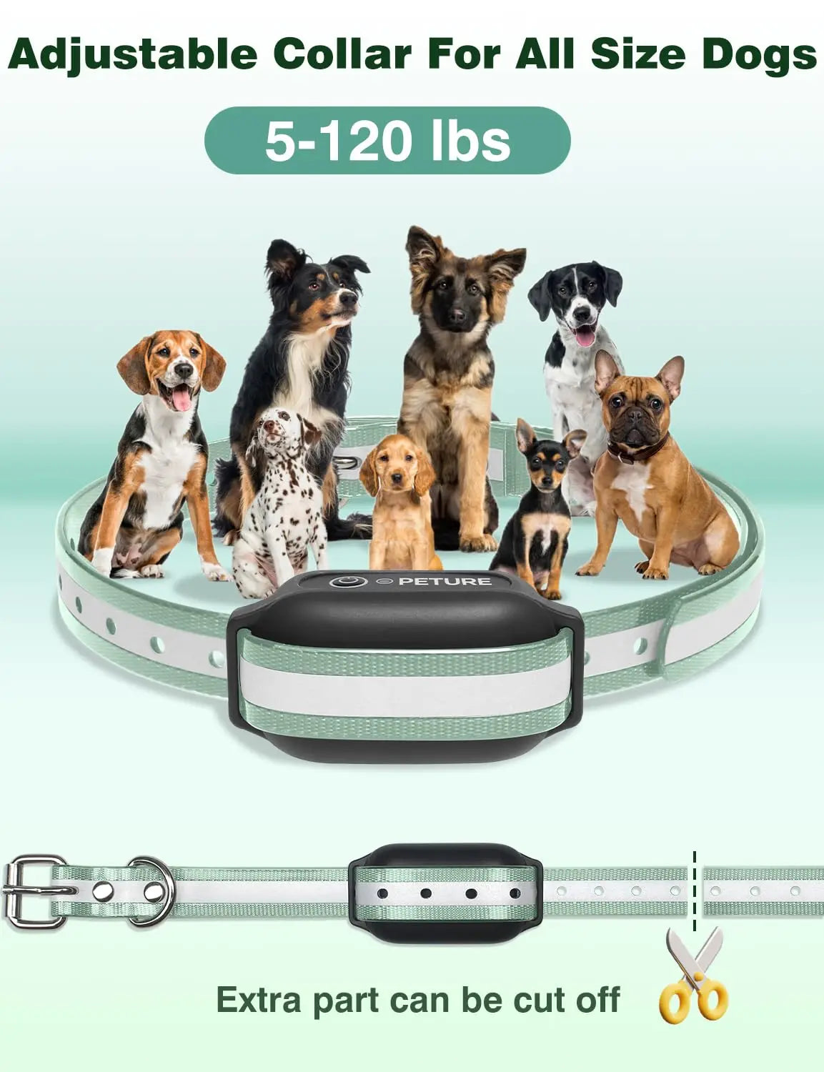IPX7 Waterproof Dog Training Collar With Remote Shock Modes