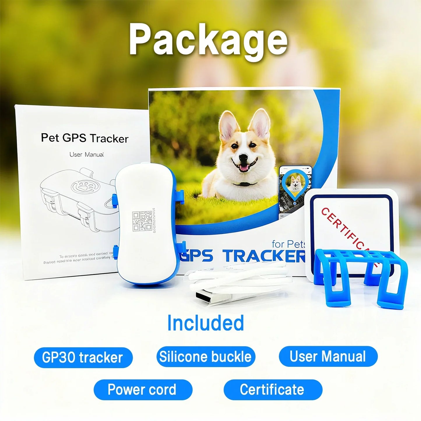 WANWAYTECH GPS Pet Tracker 4G Real-Time Tracking