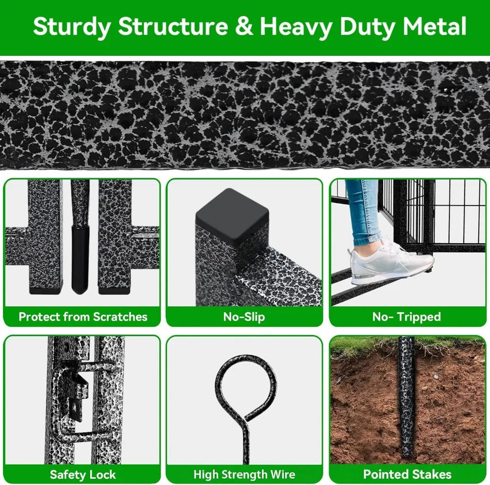 Heavy Duty Outdoor Dog Playpen With Doors And Expandable Panels