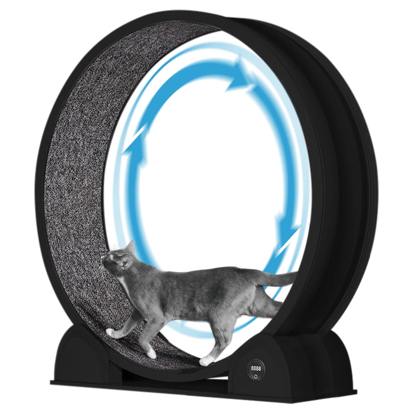 HiMISS Cat Exercise Wheel With Pedometer And Removable Mat Fitness