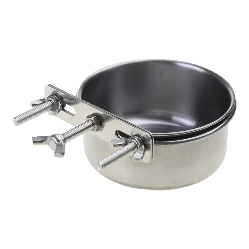 Stainless Steel Hanging Pet Bowls for Dogs and Cats