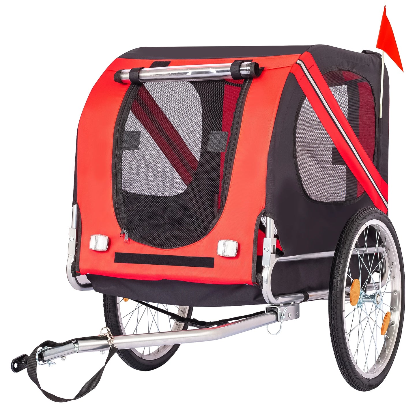 HiMISS Folding Steel Dog Bike Trailer With Universal Coupler