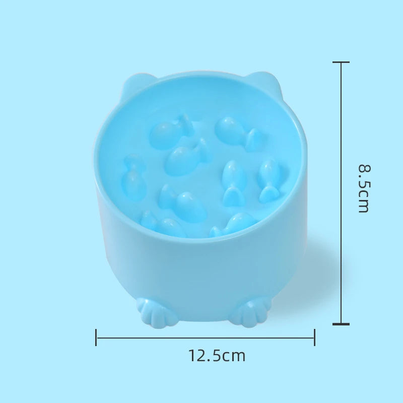 Slow Feeder Cat Bowl Anti-Choking Design For Small Pets