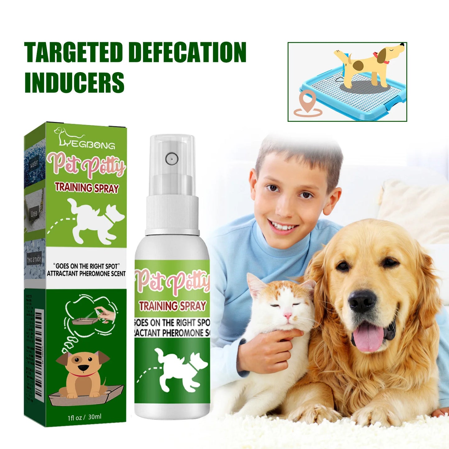 Yegbong Pet Toilet Training Spray for Dogs and Cats