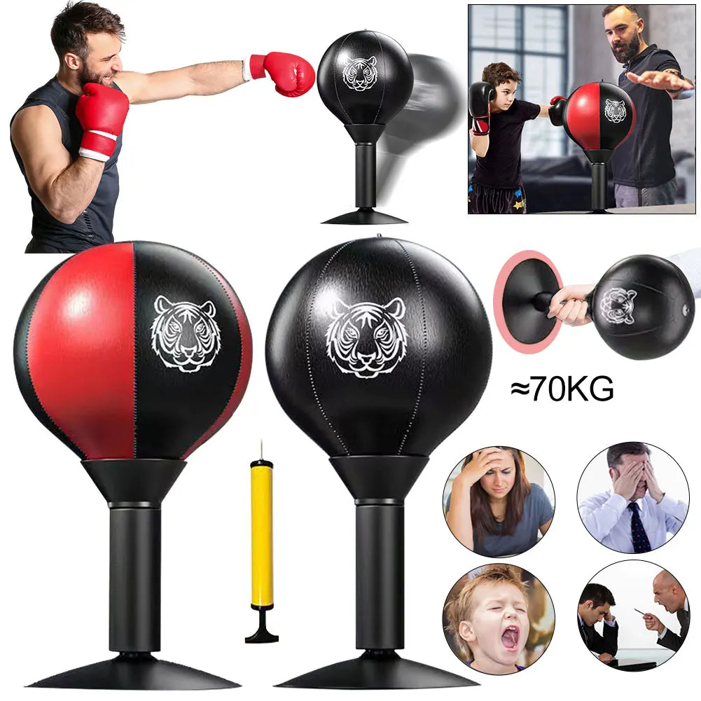 Speed Training Punching Bag With Strong Suction Cups Stress Relief Desktop Boxing Ball Muay Tai MMA Fighting Exercise Punch Ball