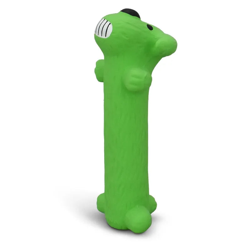 (2 pack) Smiling Loofa Dog Latex Dog Toy with Squeaker