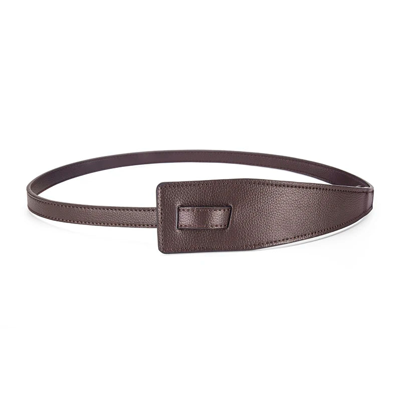 Fashion Design Clothing Accessories Women's Knotted Belt Soft PU Leather Long Belt Wide Belt High Quality Jacket Corset Belts
