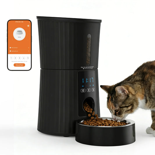JHK Automatic WiFi Cat Feeder Smart App Control Dual Battery
