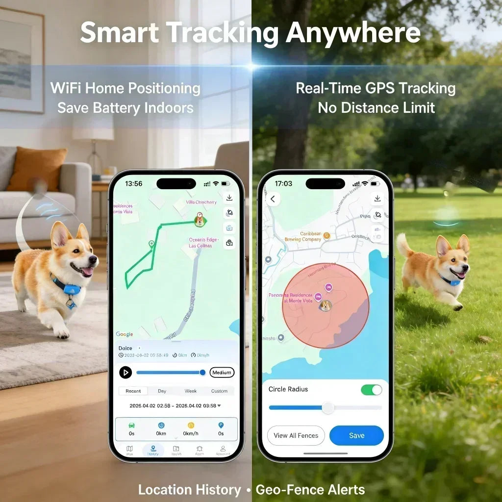 GPS Pet Tracker 4G for Dogs and Cats Real-Time Tracking