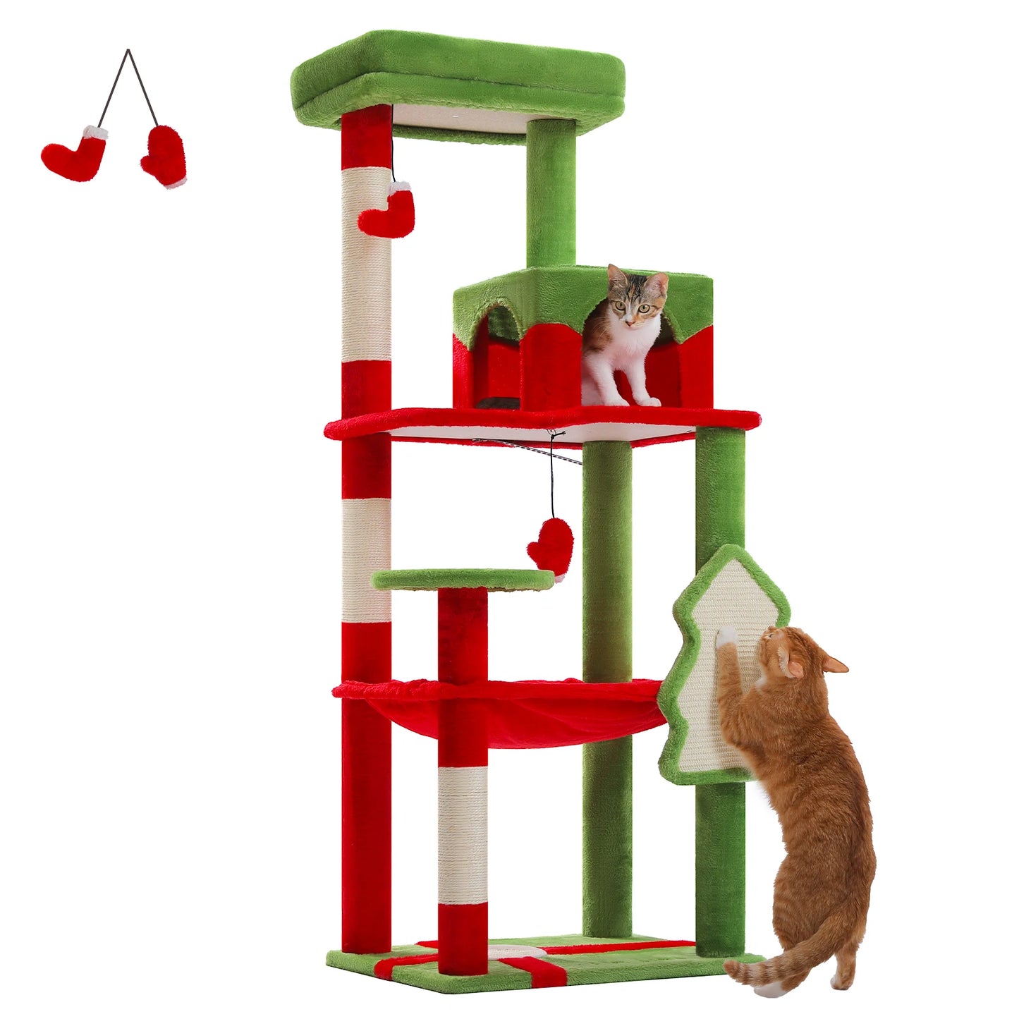 PAWZ Road Cat Tree Indoor 5-Level Tower With Hammock