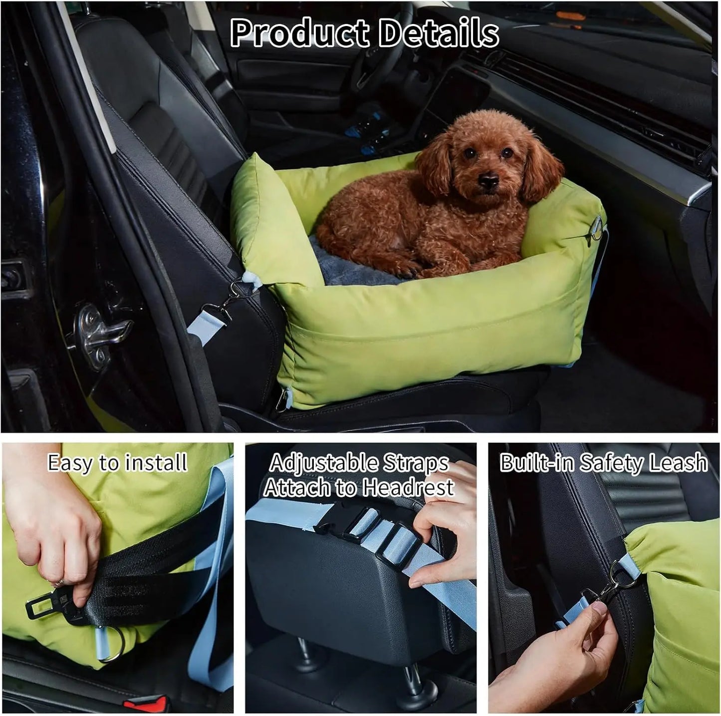 HiMISSCN Travel Booster Car Seat For Small Dogs And Cats