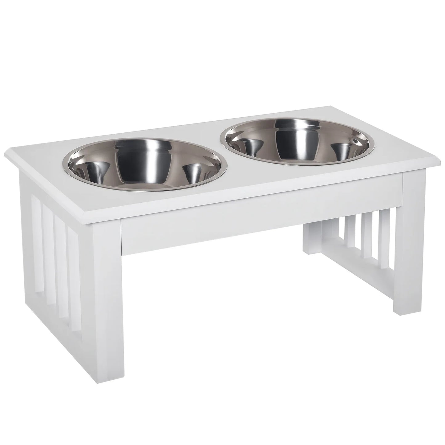 Aosom Elevated Dog Bowls And Food Stand With Stainless Steel