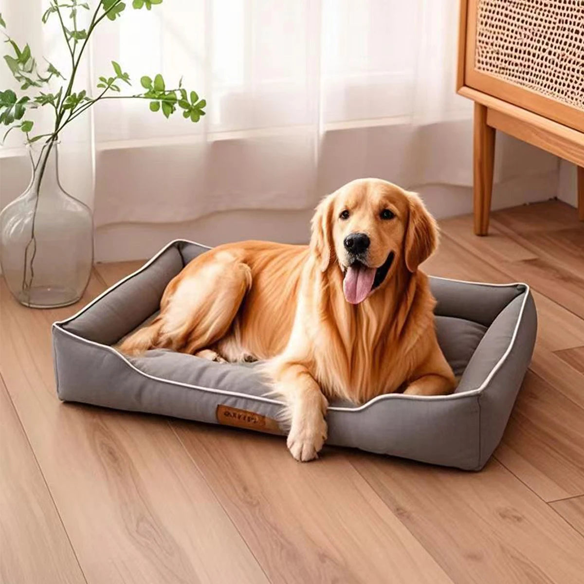 All Season Square Dog Bed Cushion Waterproof Durable