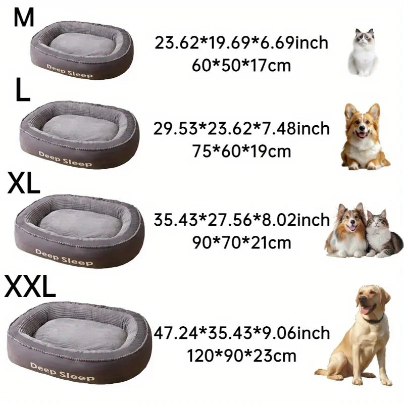 Pet Bed Donut Shaped Kennel Soft Washable Cushion