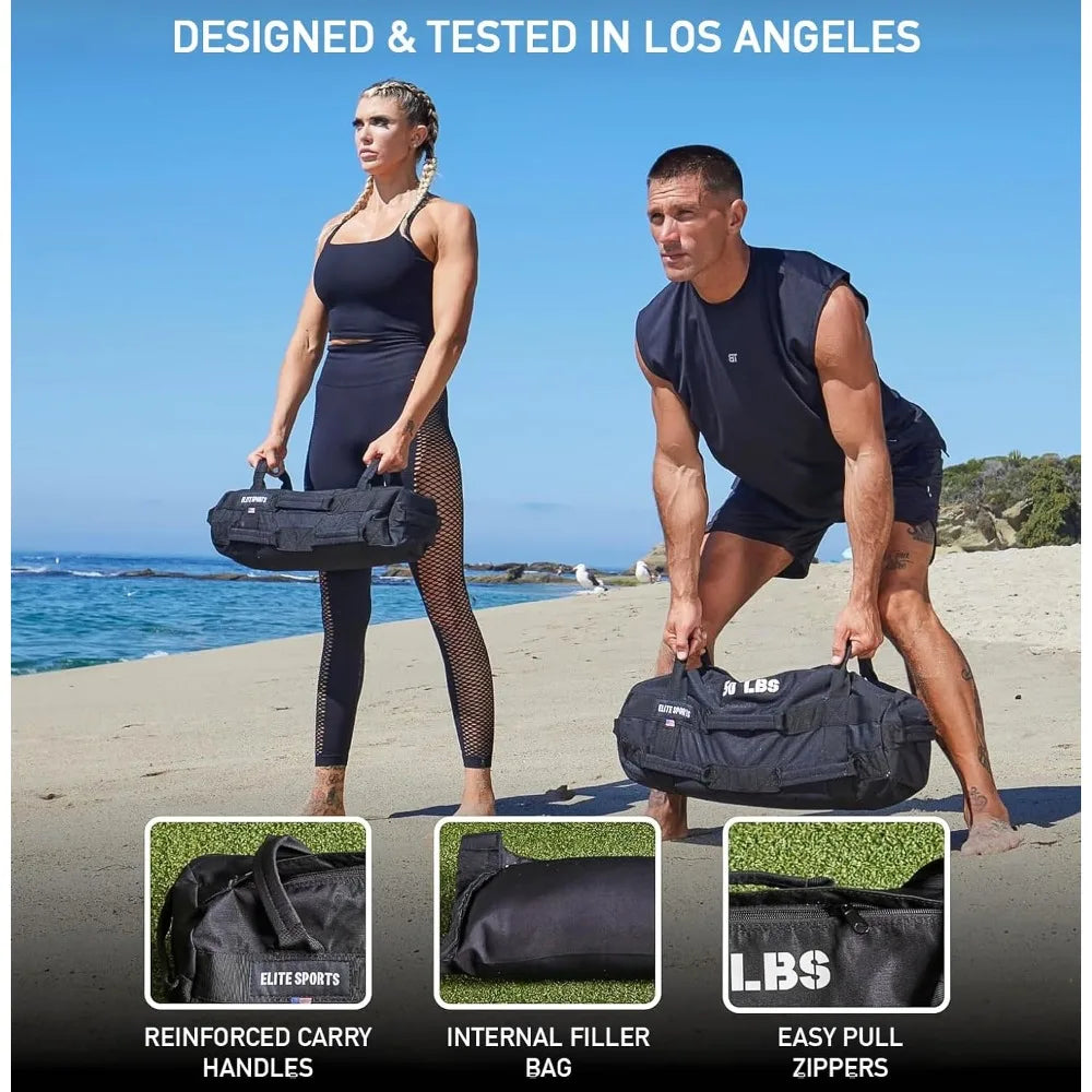 Adjustable Fitness Sandbag for Core and Strength Training with Multiple Handles Unfilled