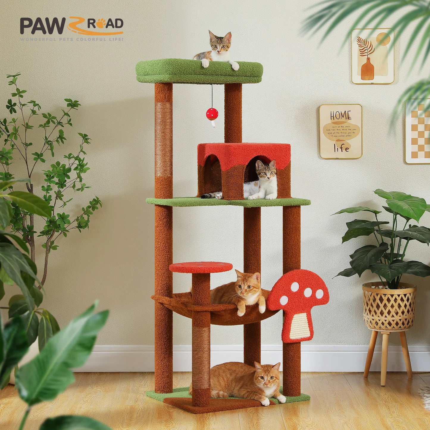 PAWZ Road Multi Level Cat Tree With Scratching Posts