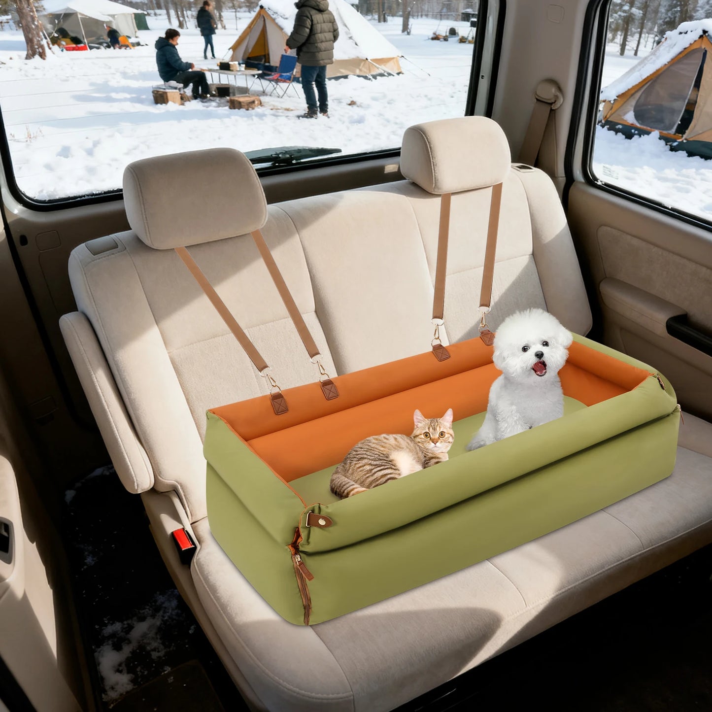 Bymaocar Dog Car Seat Bed For Travel And Home Use