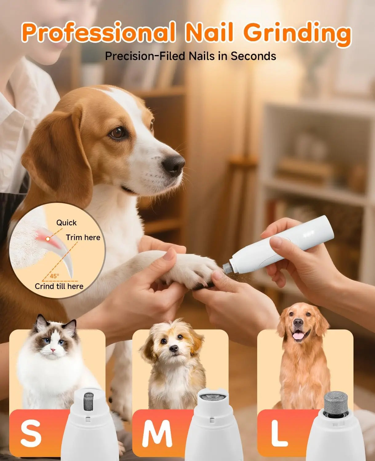 Dog Trimmer for Paws 14-In-1 Cordless Grooming Kit