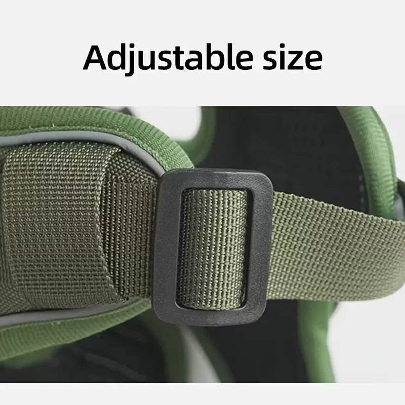 Heavy Duty Dog Harness With Front Leash Connector And Buckles