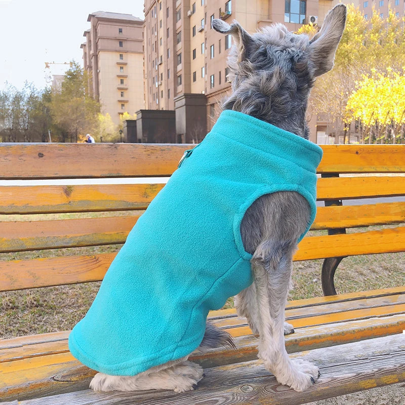 Ultrasoft Fleece Pet Jacket With D Ring For Small Dogs