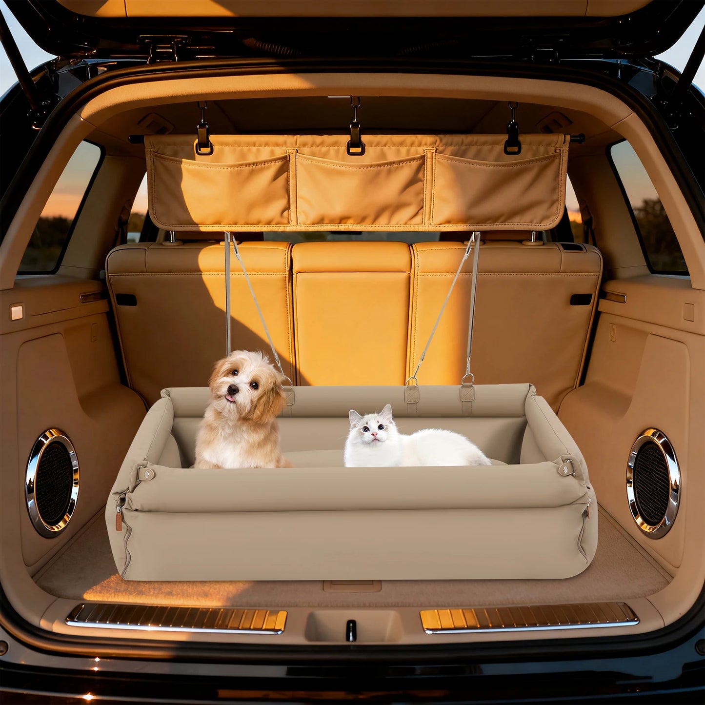 Bymaocar Dog Car Seat Bed For Travel And Home Use