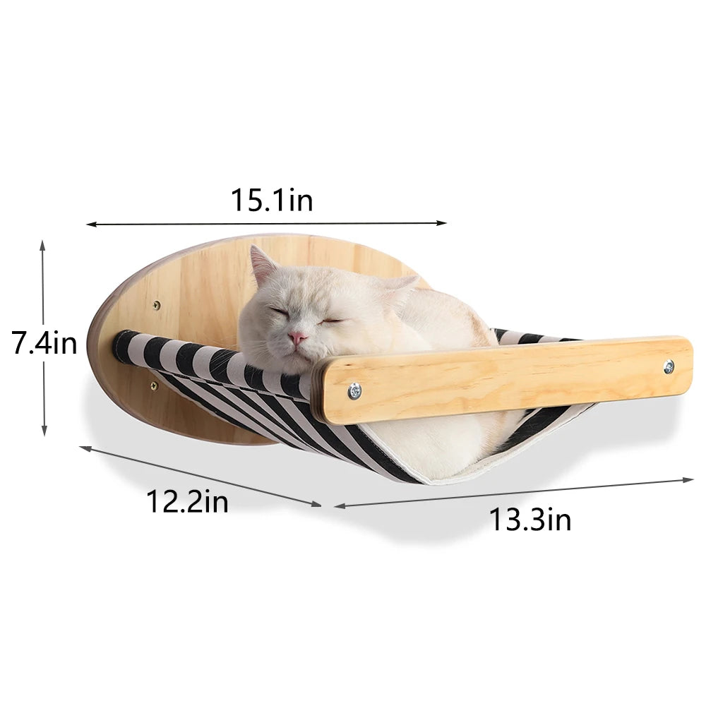 PETRAVELCN Cat Wall Mounted Four-Step Climbing Shelf Sisal Scratching Post