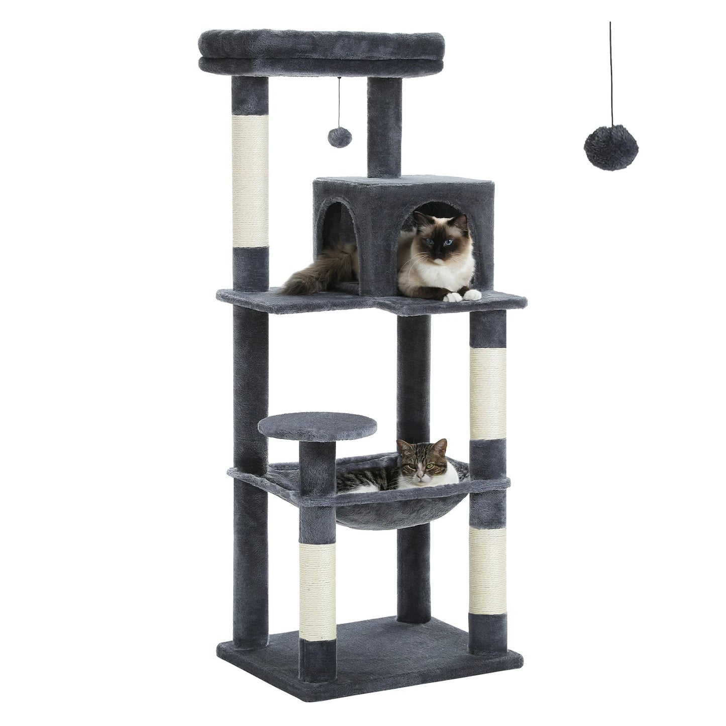 PAWZ Road Cat Tree Indoor 5-Level Tower With Hammock