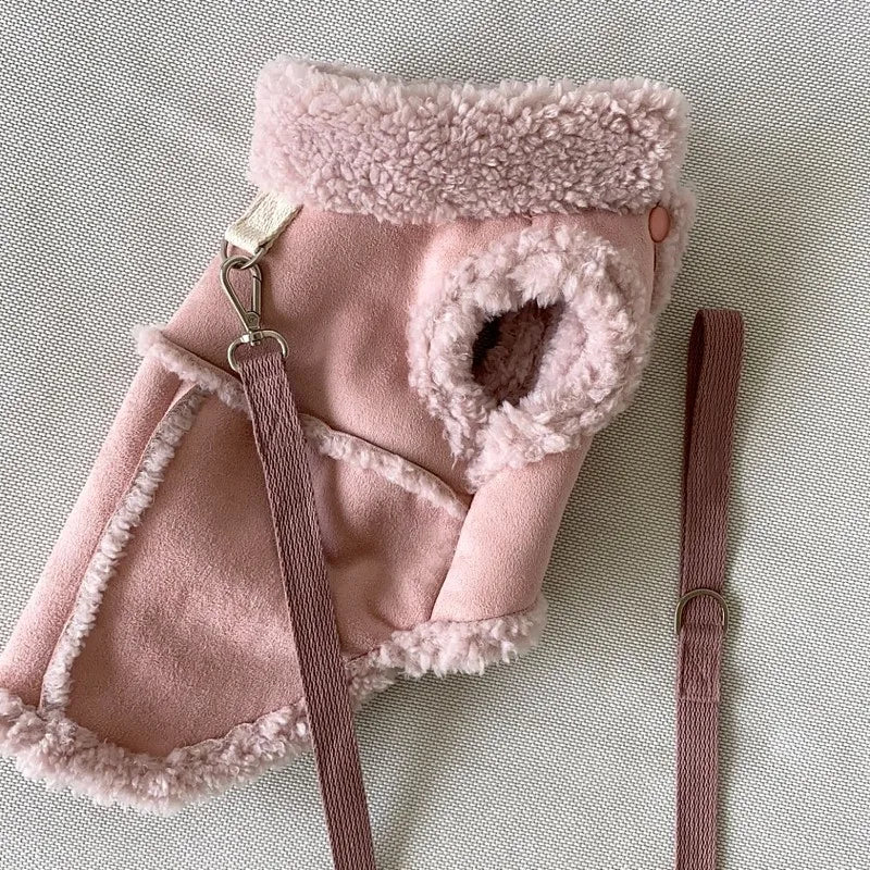 NONECN Classic Solid Dog Vest Fleece Winter Warm Coat