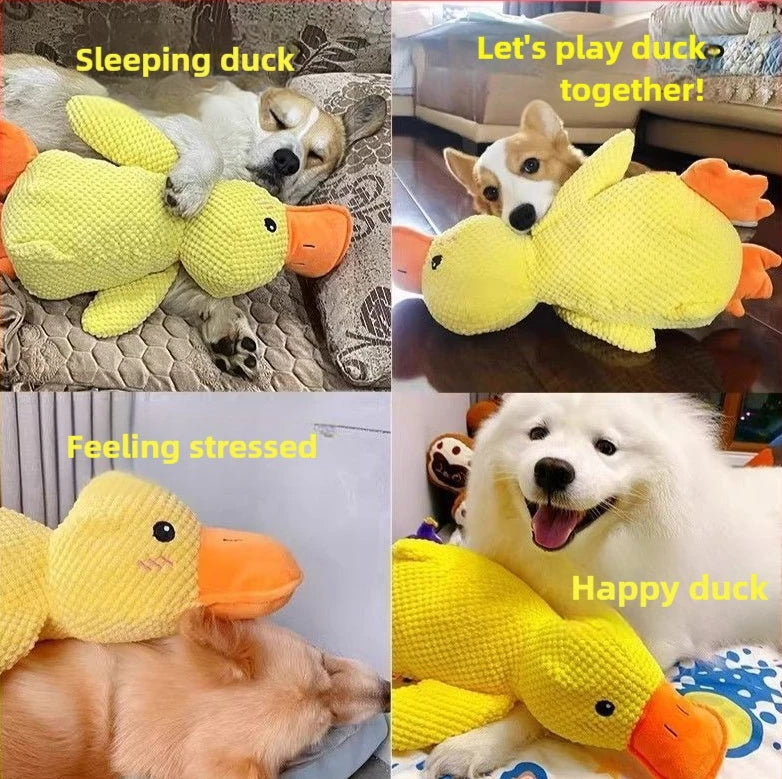 Duck Squeaky Calming Plush Toy for Dogs and Cats