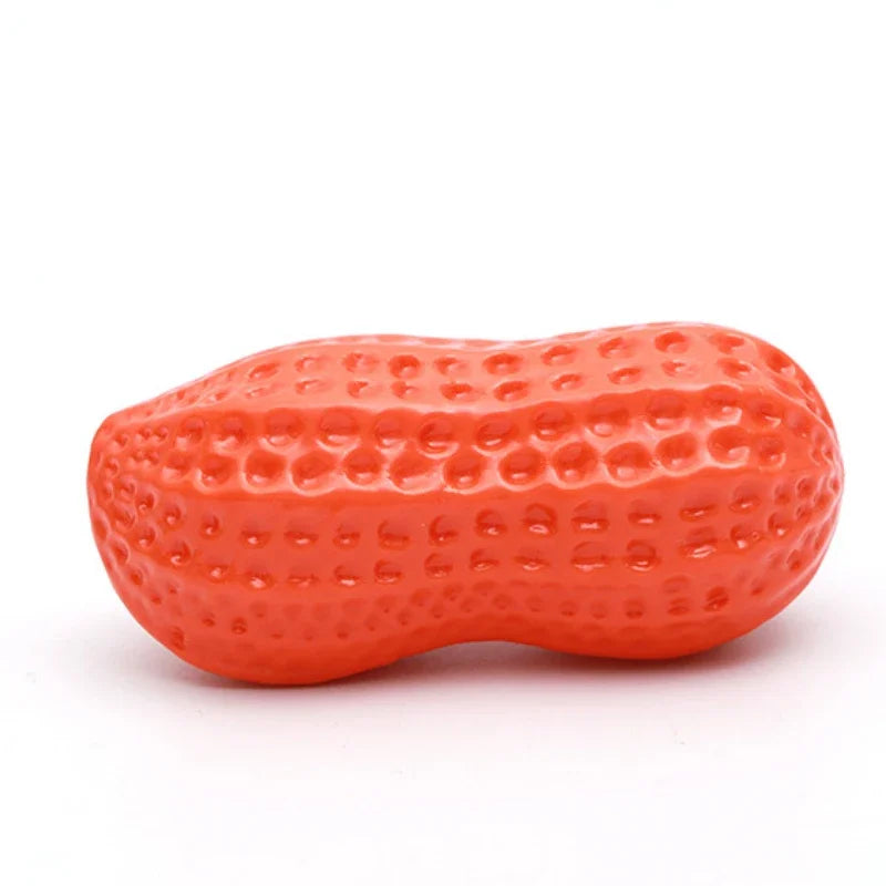 Pet Peanut Squeak Chew Toy For Dogs And Cats Interactive Grinding Teeth