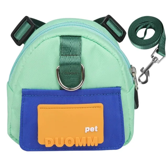 Waterproof Pet Backpack For Dogs Puppy Bag With Harness Collar Outdoor Travel Dog Snacks Backpack French Bulldog Dog Accessories