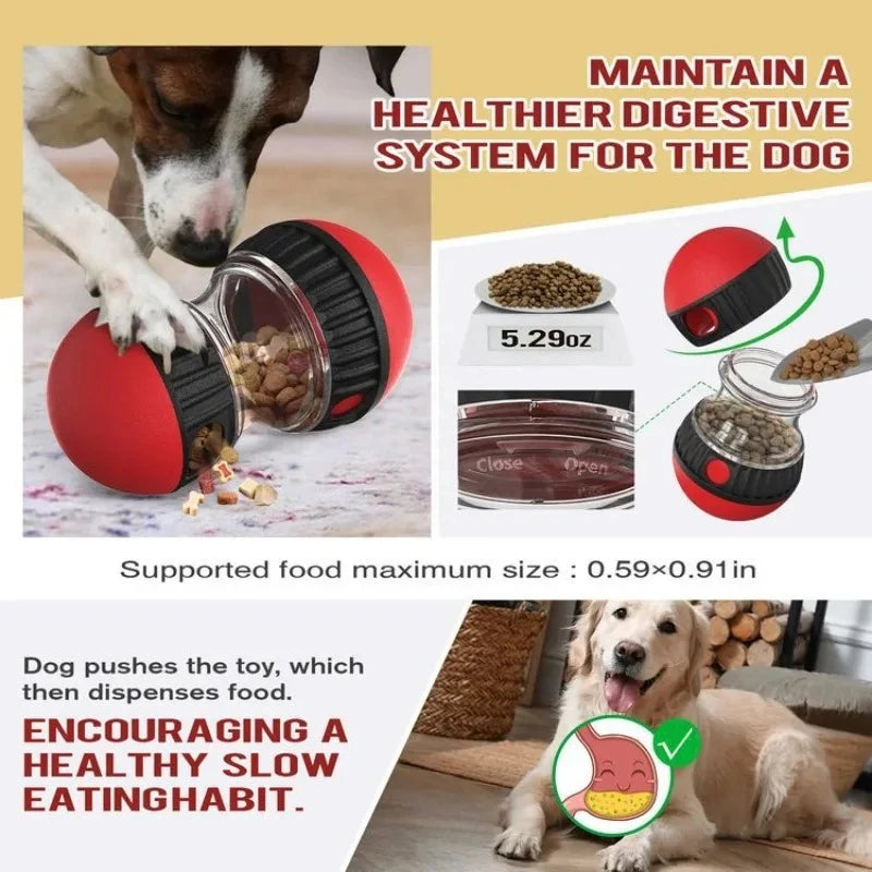 Dog Puzzle Ball Treat Dispenser Slow Feeder Bite Resistant Toy
