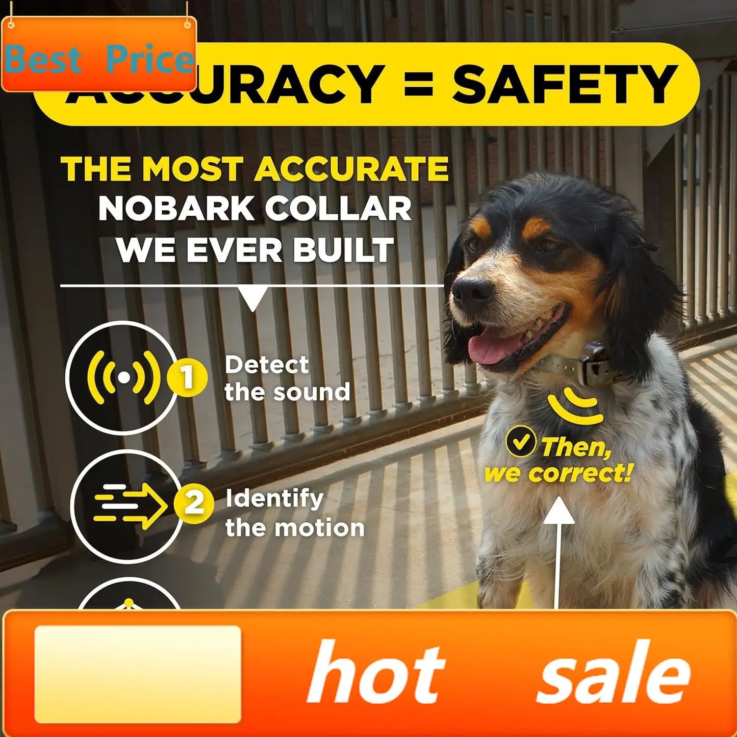 Smart NOBARK Bark Detection ECollar With App Alerts and Range