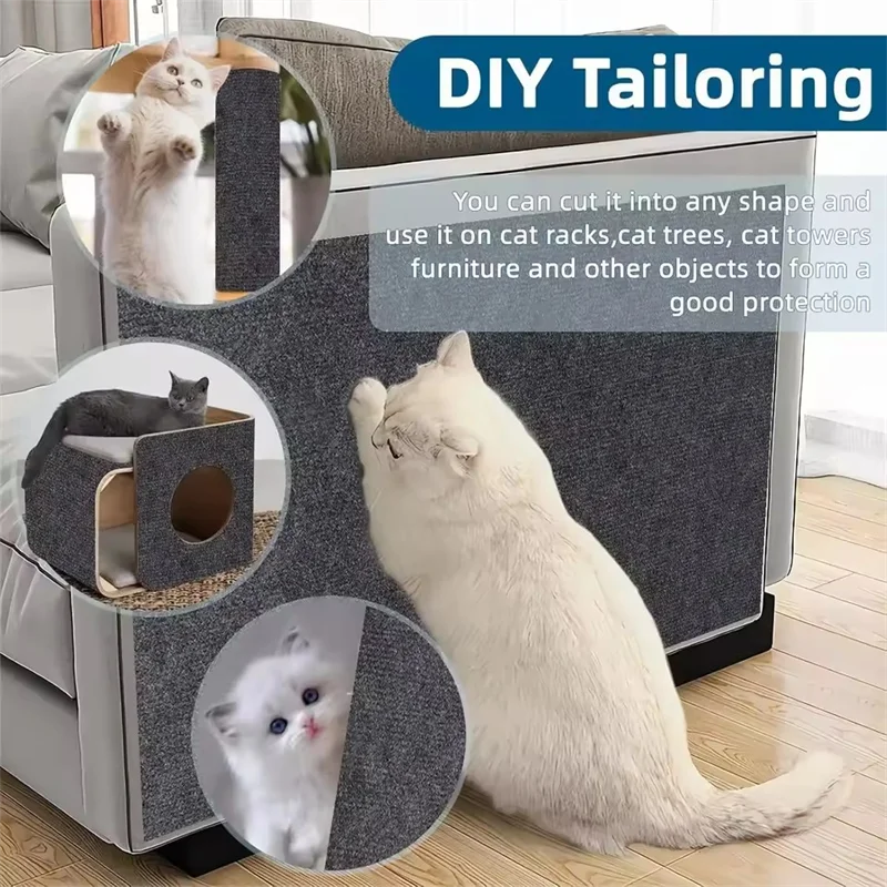 NONECN Cat Scratcher Pad Sofa Protector Self Adhesive Carpet Mat