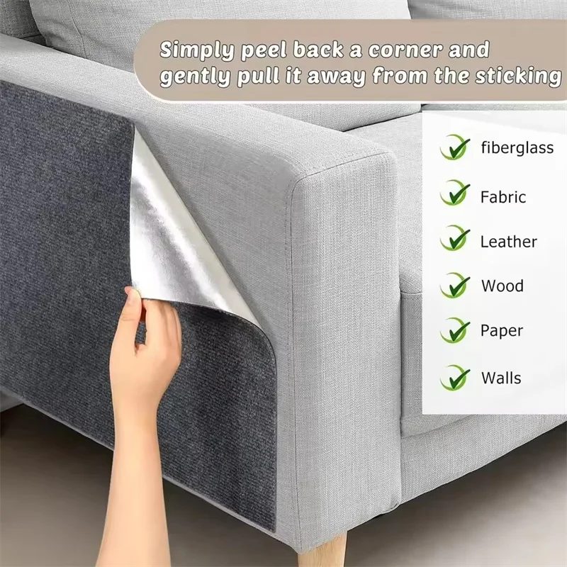 NONECN Cat Scratcher Sofa Protector Self-Adhesive Mat