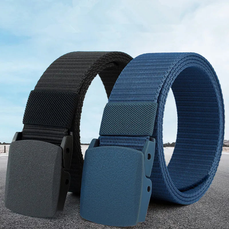 Military Men Belt 2024 Army Belts Adjustable Belt Men Outdoor Travel Tactical Waist Belt with Plastic Buckle for Pants 120cm