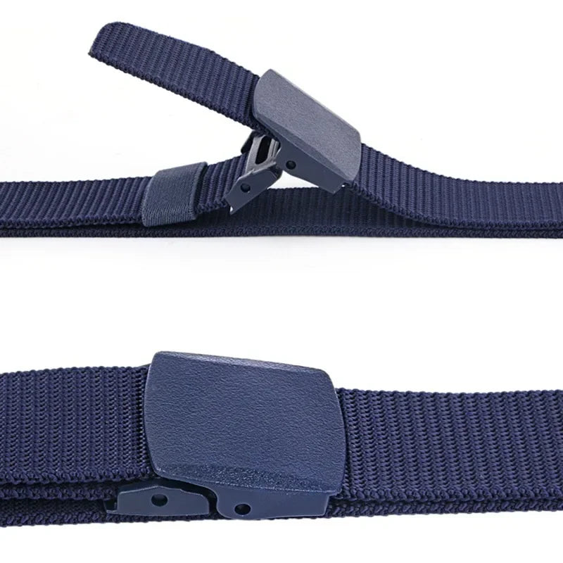 Military Men Belt 2024 Army Belts Adjustable Belt Men Outdoor Travel Tactical Waist Belt with Plastic Buckle for Pants 120cm