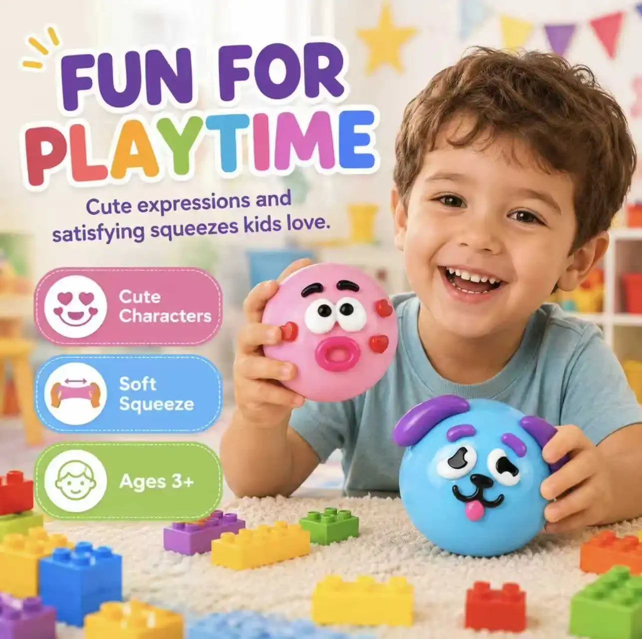 Curiosities Dog Face Swap Squishy Toy, Popular Smushers Squishy, Soft Moldable Cute Slow Rise Squeeze Toy,Relaxing Sensory Anxie