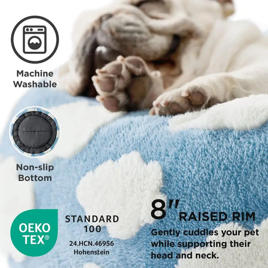 Donut Pet Bed With Washable Cover For Cats And Dogs