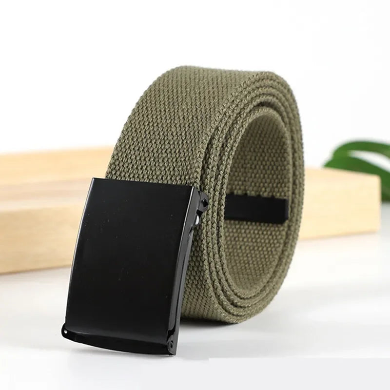 Military Men Belt 2024 Army Belts Adjustable Belt Men Outdoor Travel Tactical Waist Belt with Plastic Buckle for Pants 120cm