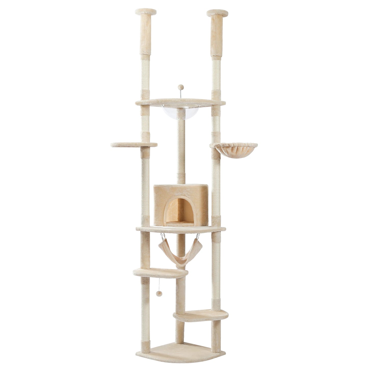PAWZ Road Floor To Ceiling Cat Tree With Scratching Posts