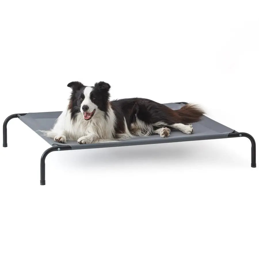 cabin Elevated Cooling Dog Bed for Large Dogs, Portable Indoor amp Outdoor Raised Pet Dog Cat Cot, Durable Summer Frame with Bre