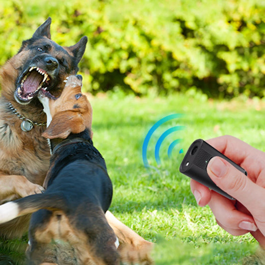 APWIKOGER Ultrasonic Dog Bark Deterrent Long Range Rechargeable LED Flashlight