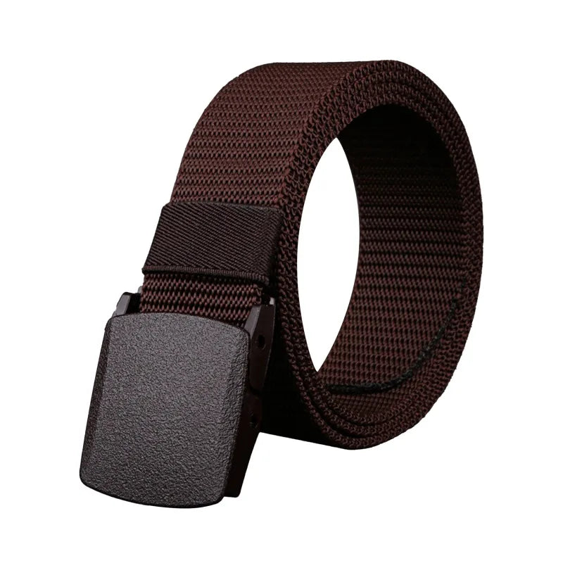 Military Men Belt 2024 Army Belts Adjustable Belt Men Outdoor Travel Tactical Waist Belt with Plastic Buckle for Pants 120cm