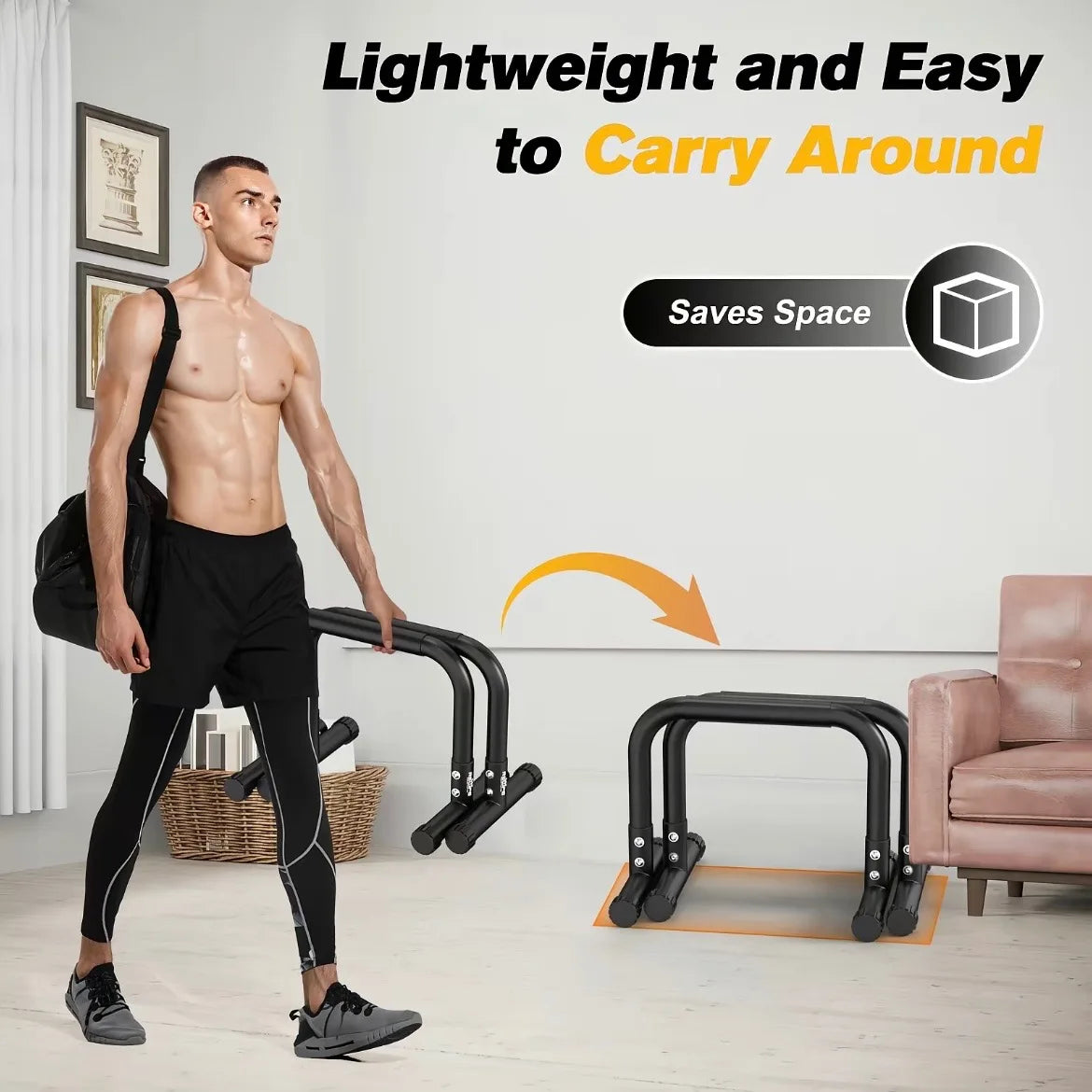 Relife Rebuild Your Life - Dip Station Exercises - Parallel Bars - Heavy Duty Dip Stand - Stable Gym Dip Bars