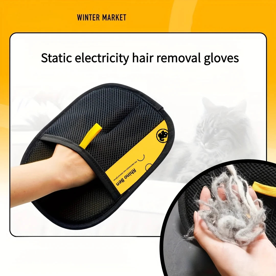 NONECN 2-Piece Pet Hair Removal Gloves For Grooming